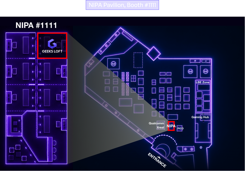 NIPA Pavilion, Booth #1111 map